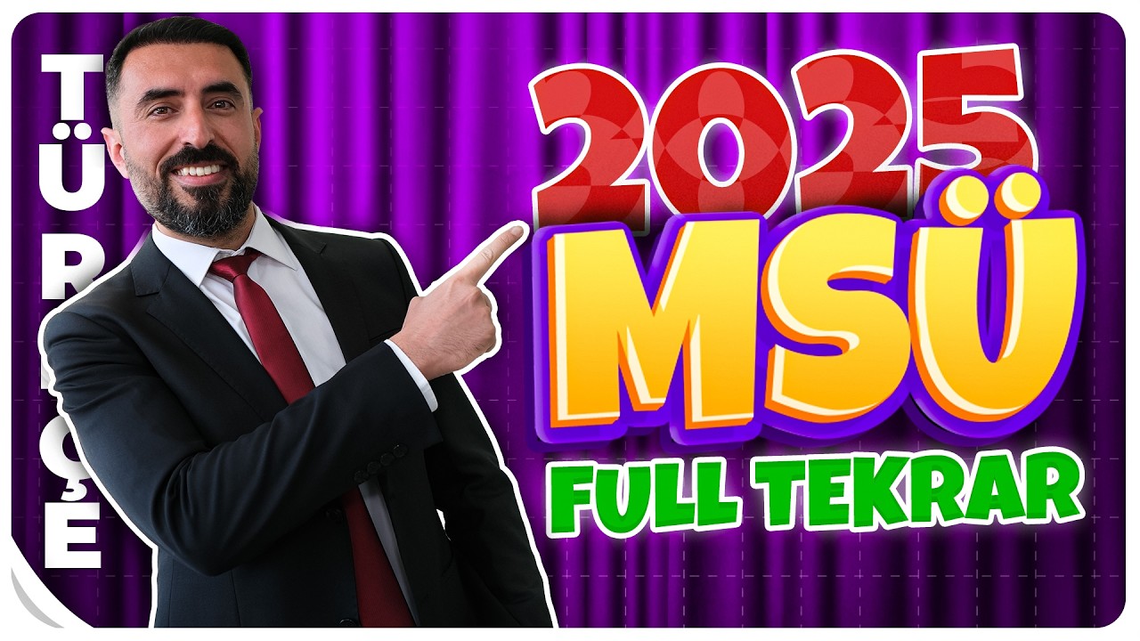 2025 MSÜ TÜRKÇE FULL TEKRAR 🔴 MSÜ SON TEKRAR ÇALIŞMASI