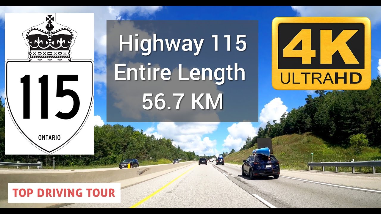 Highway 115 Full Length | HWY 401 to Peterborough | 4K Driving | Ontario, Canada