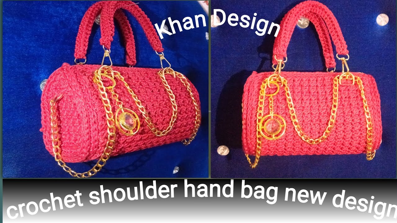 Crochet shoulder bag or crossbody bag new design #khandesign 