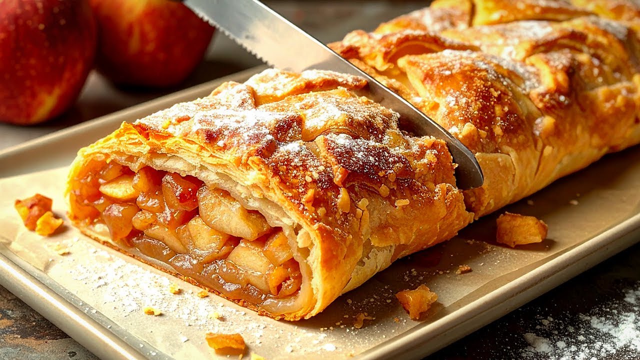 Quick Puff Pastry Apple Pie that Melts in your Mouth.