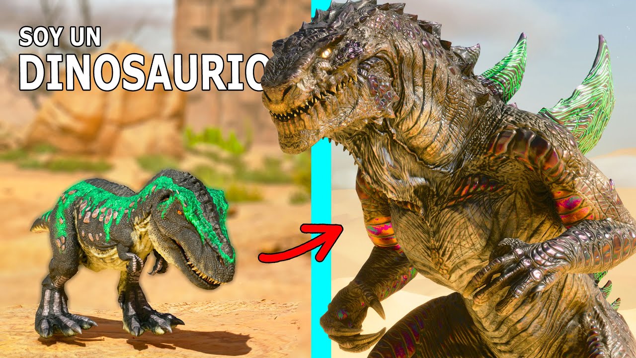 LA HISTORIA DEL PEQUEÑO DINOSAURIO REX GODZILLA! Evoluciono en kaiju ARK Ascended Soy un Dinosaurio