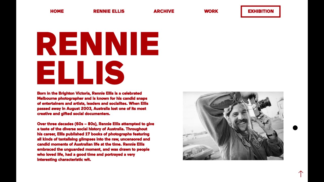 'Rennie Ellis: Painting the Town Red' Micro-site