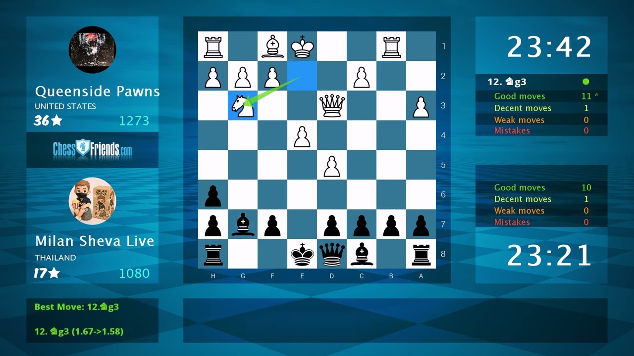 Chess Game Analysis: Queenside Pawns - Milan Sheva Live, 0-1 (By ChessFriends.com)