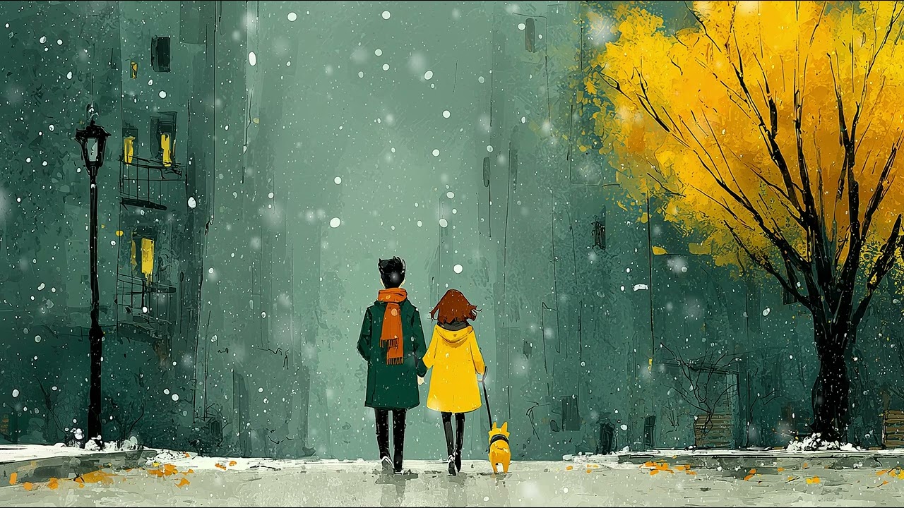 Frame TV 4K: 2 hours seamless romantic painting, snow season