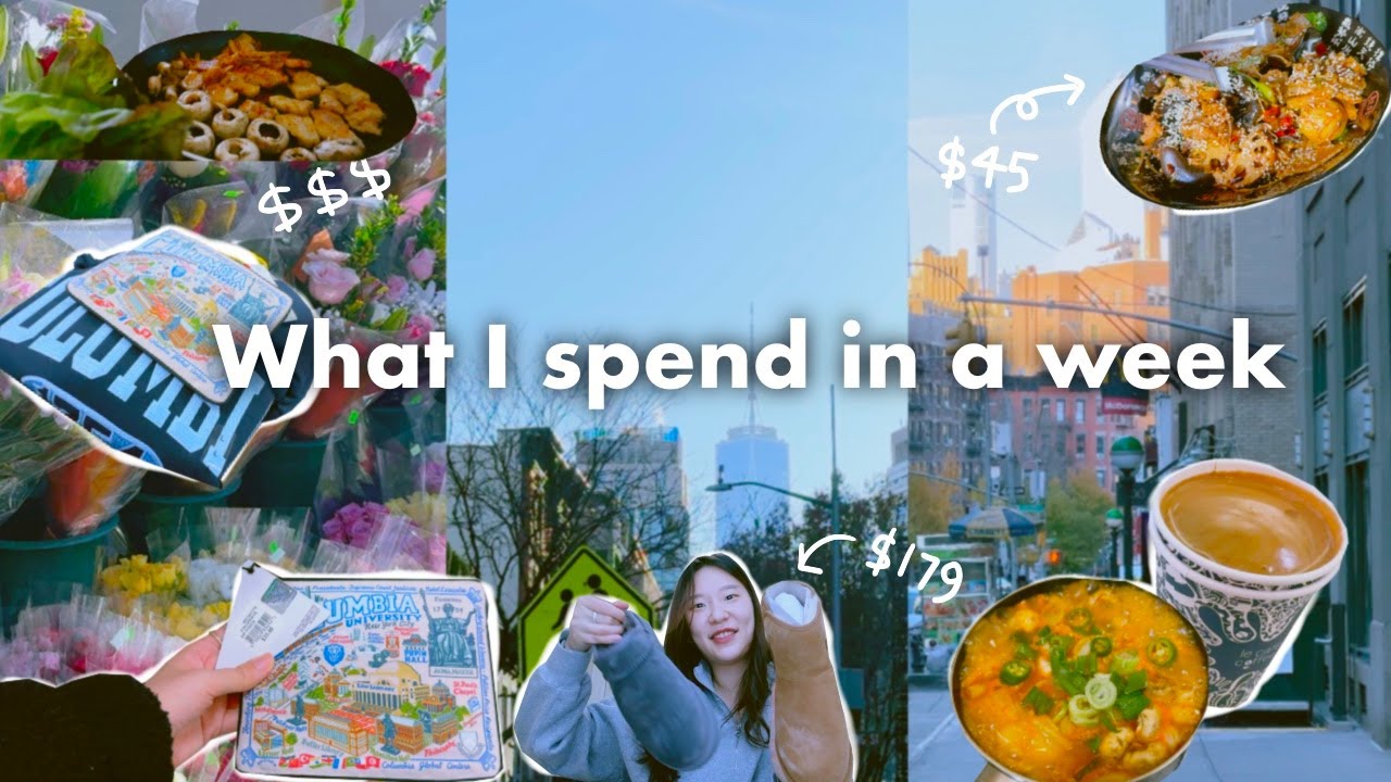 뉴욕 대학원생은 일주일에 얼마 쓸까? | 한달에 월세 200만원이 싼거라구? 🥲 (* 지독한 집순이 주의*) vlog