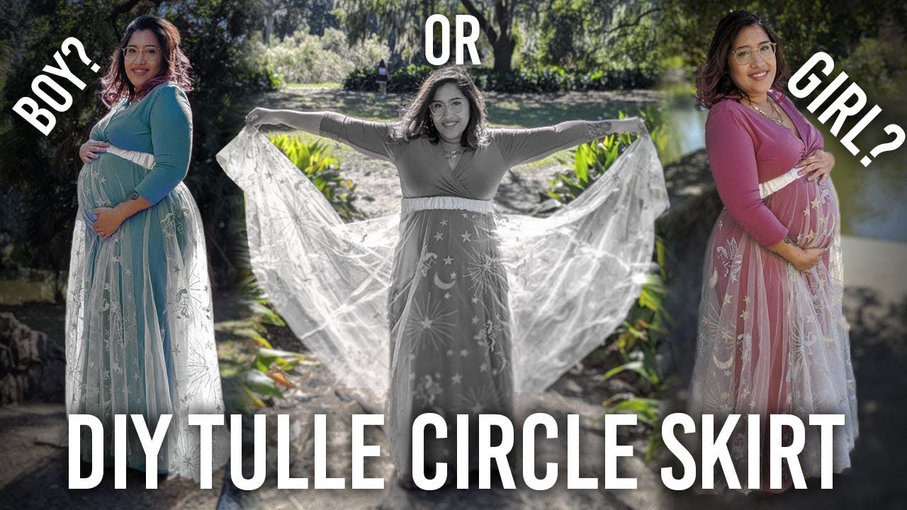 Making a Tulle Circle Skirt for My Baby Shower Dress - DIY