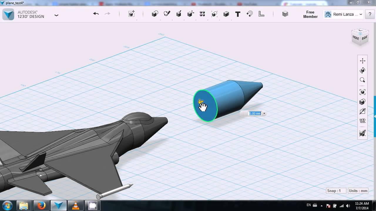 Autodesk 123D - Jetplane Tutorial - Part 1
