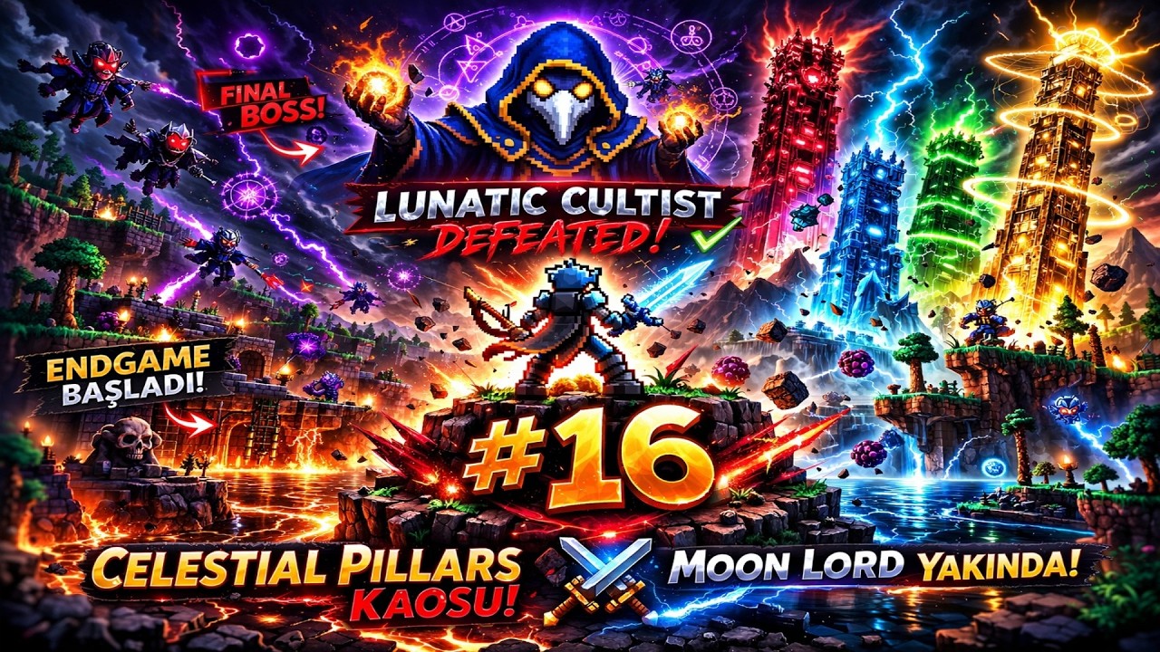 Moon Lord Öncesi SON SINAV! | Lunatic Cultist Boss Fight Terraria #16