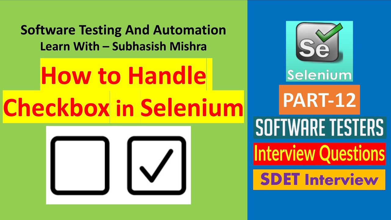 12 - HowTo Handle CheckBox In Selenium