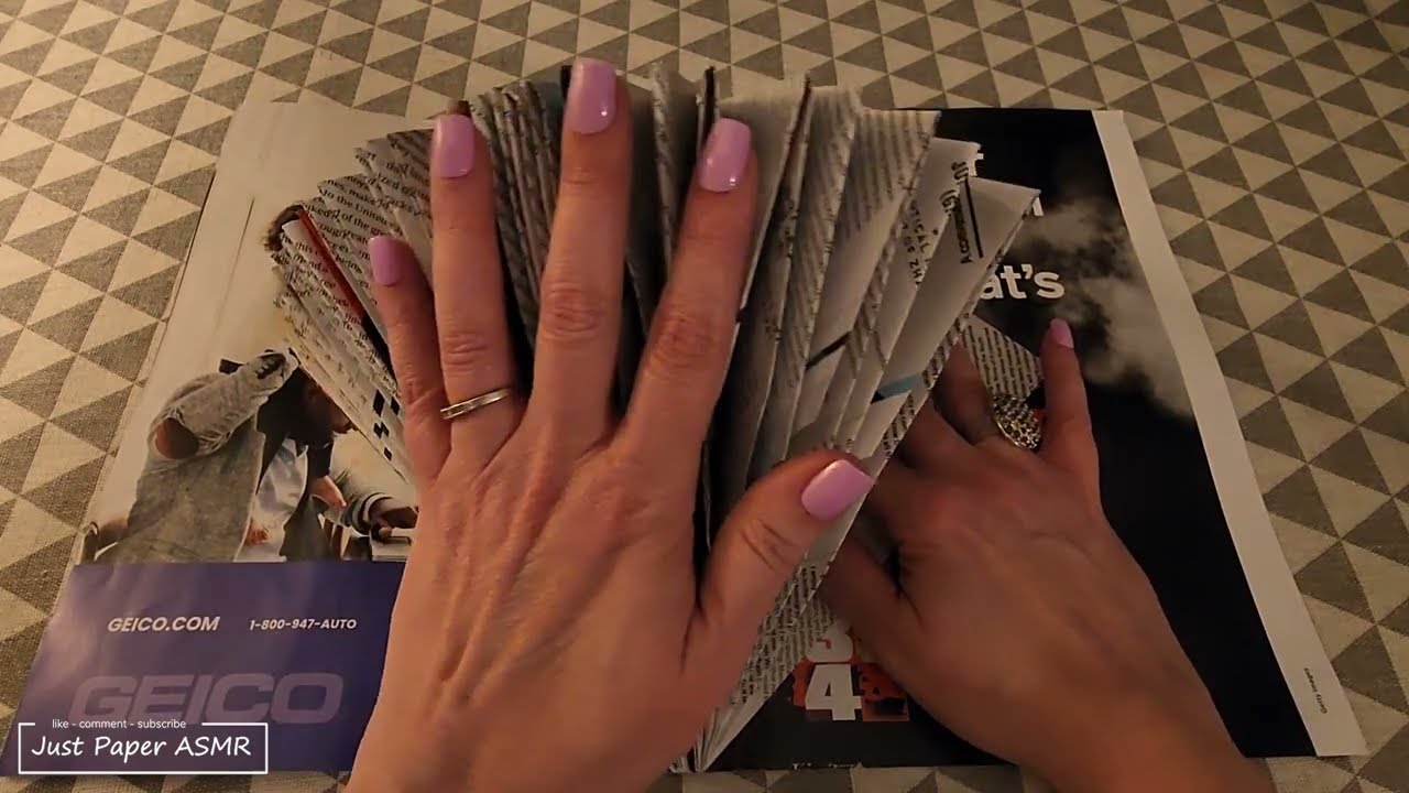 😌 ASMR Crinkly Paper Folding ▪︎ Sleep, Study & Relaxation ▪︎ No Talking