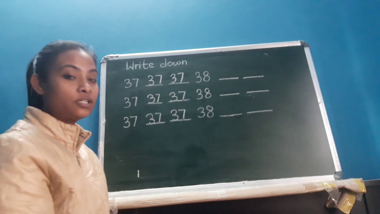 Maths for class Nursery | Write down of number 37 and 38