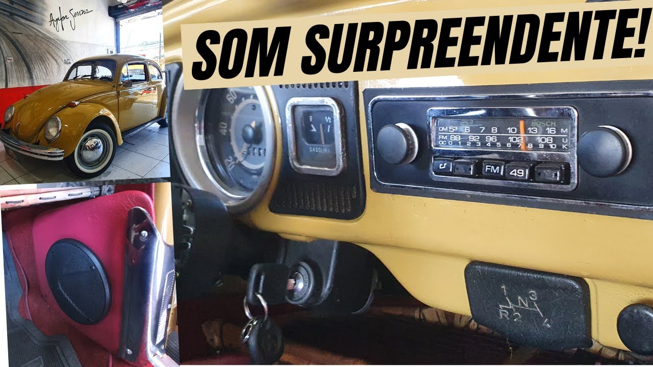 SOM INTERNO NO FUSCA FICOU SURPREENDENTE!! QUALIDADE INTERNA -ADAPTADOR DE BT - FALANTE BRAVOX