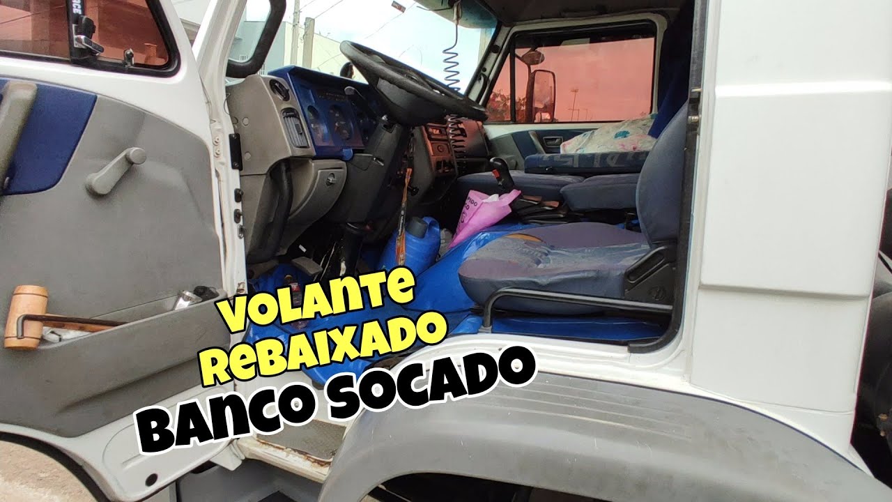 Rebaixei O Banco E o Volante do Fuscão VW 23220 - tá ficando top 😎