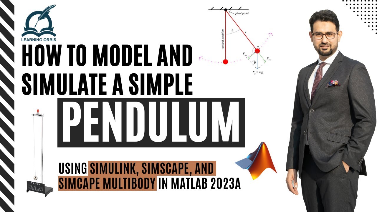 Как моделировать и моделировать простой маятник в MATLAB | Дифференциальные уравнения, Simscape и...