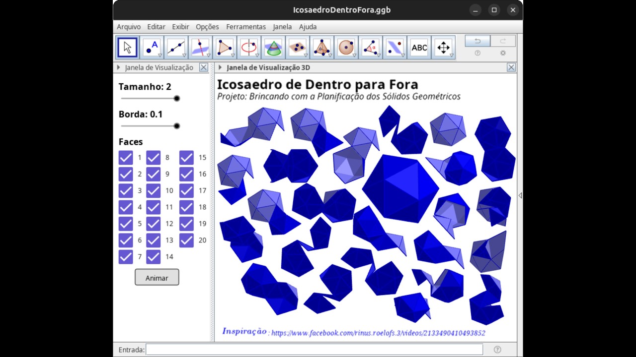 Icosaedro de Dentro para Fora (Icosahedron From Inside to Outside)