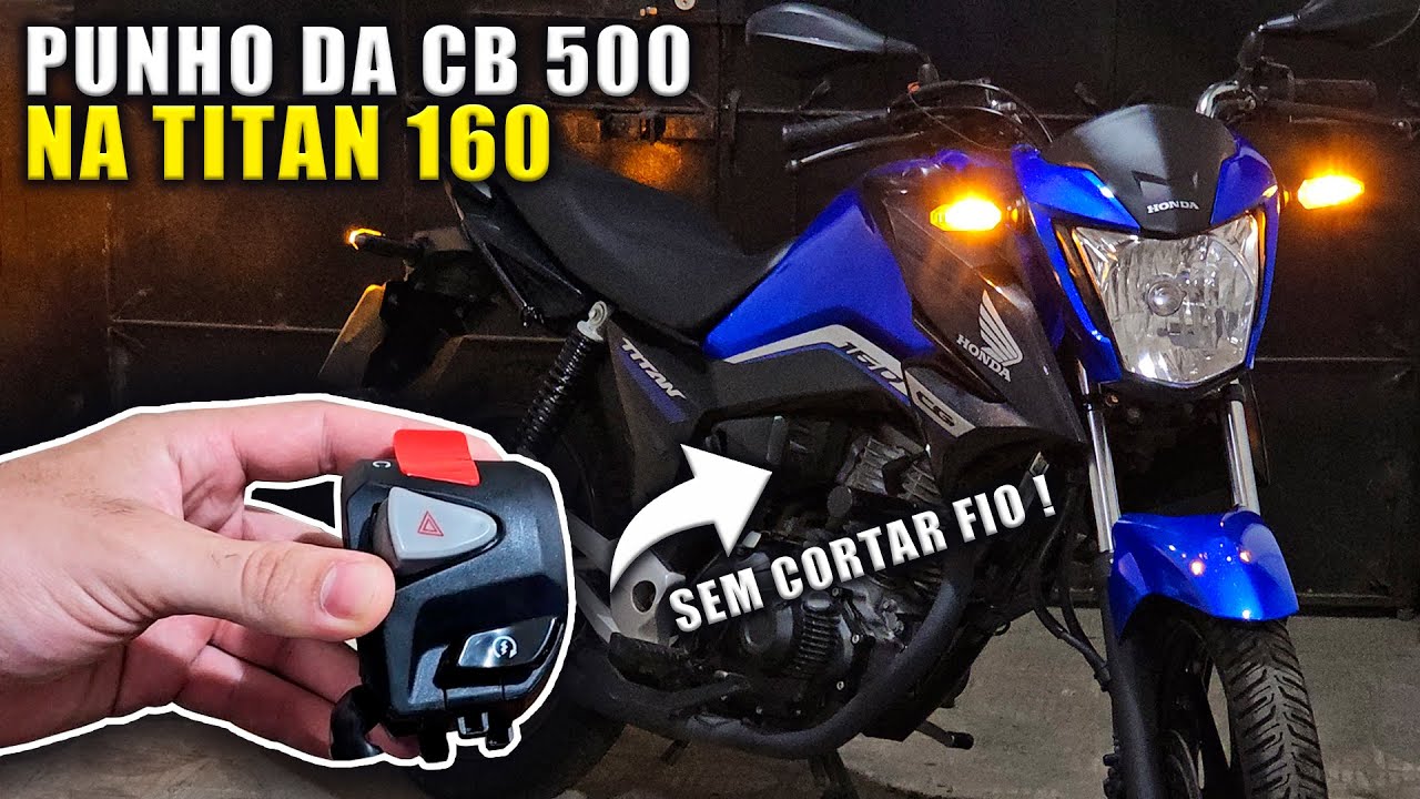 COMO INSTALAR O PUNHO DA CB 500 NA TITAN 160 - SEM CORTAR FIO