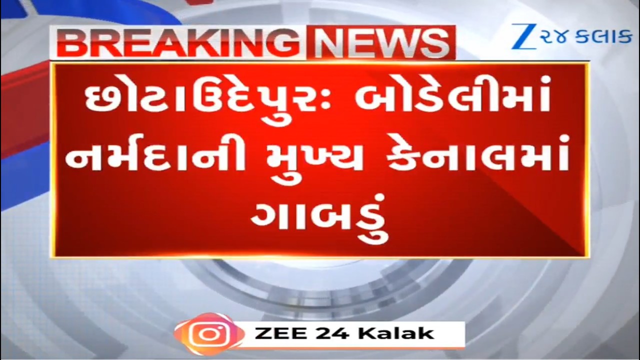 Chhota Udepurમાં નર્મદાની મુખ્ય કેનાલમાં ગાબડું, લાઈનિંગ વોલમાં તિરાડ પડતા ચિંતામાં થયો વધારો