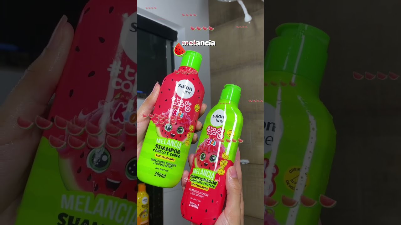 Linha Kids Maracuj&aacute; e Melancia pra @cooelhoraquel ter cachinhos com cheiro de fruta! 🍉💛 #SalonLine
