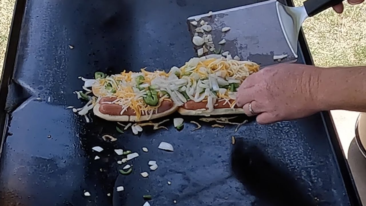 Hot Dog Grilled Cheese On The Blackstone