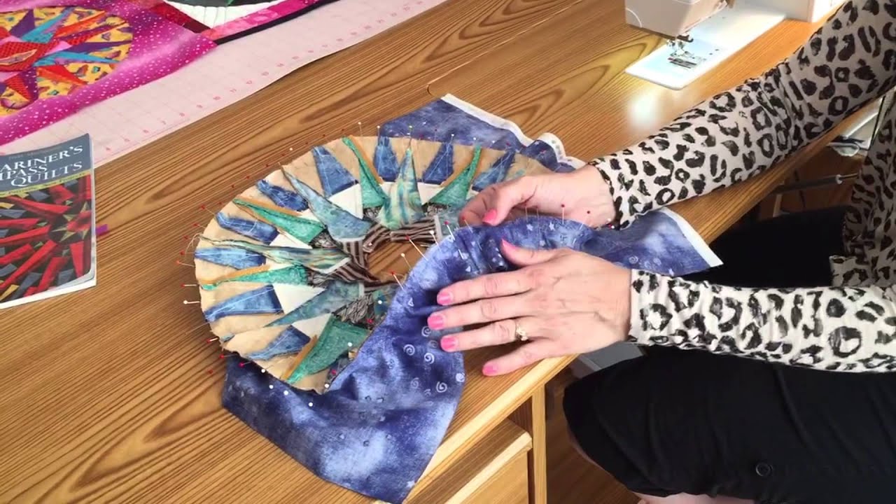 Mariner's Compass 3: Sewing the Circle to the Background