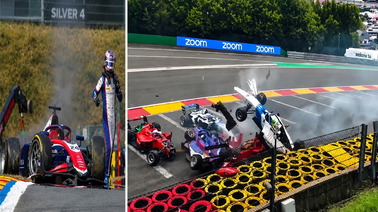 Laurens van Hoepen Massive Crash | Red Flag in F2 Belgian GP Feature Race | Francorchamps F2 2026