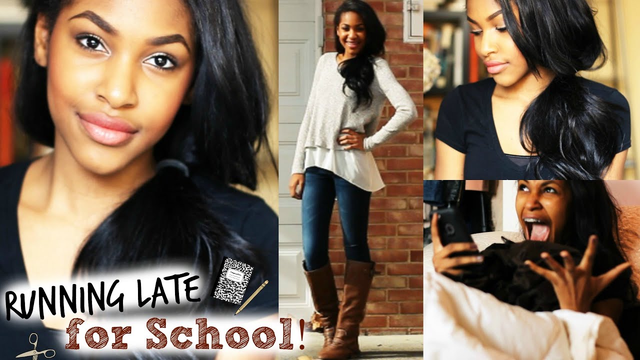 Running Late for School! Makeup, Hair, & Outfit + My Morning Routine