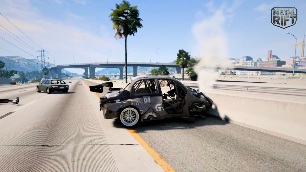 Epic High Speed Car Jumps #9 | BeamNG Drive | Metal Rift