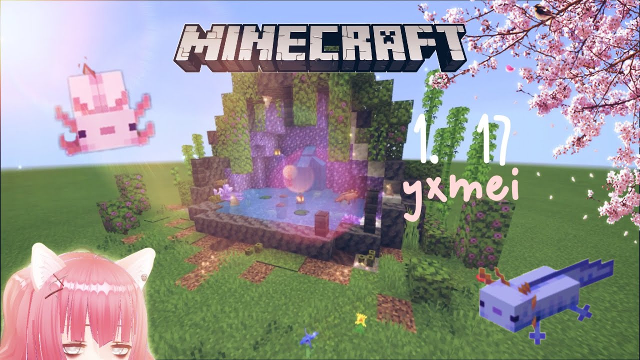 amethyst axolotl house! 1. 17 build tutorial/inspo