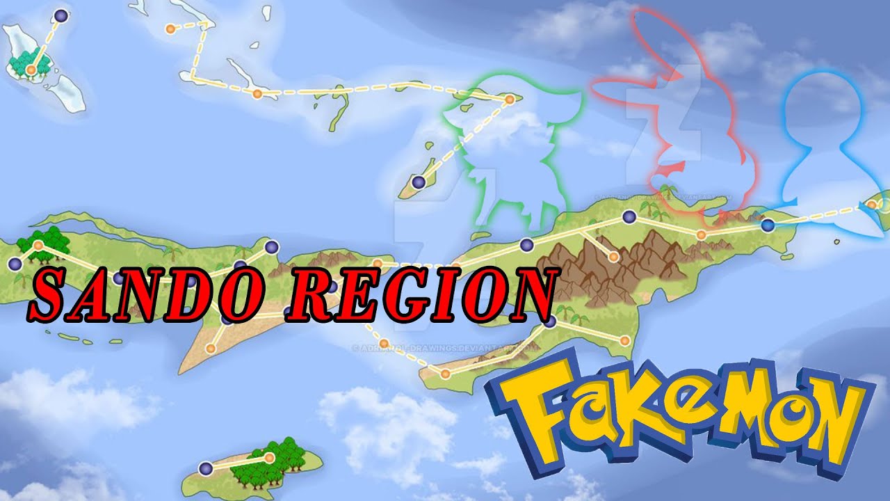 Pokemon Sando Region ●  Fakemon ● Fanart ● Design by AdrianoL-Drawings