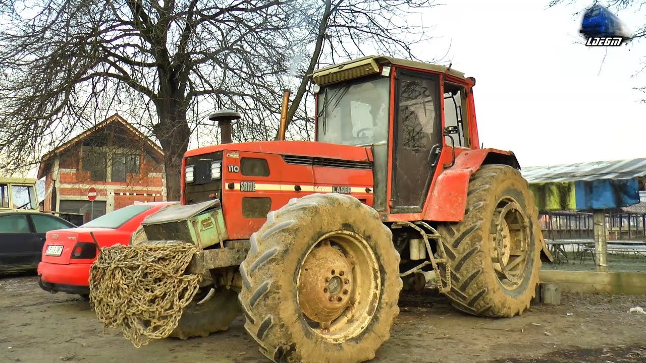 ❄[-4°C] 🚜 Pornire Motor la Rece Tractor SAME LASER 110 Tractor Cold Engine Start - 16 December 2020