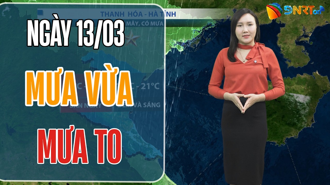 Thời tiết ngày mới 13/03 Trung Trung Bộ tiếp diễn mưa dông cục bộ mưa to, Nam Bộ ngày nắng