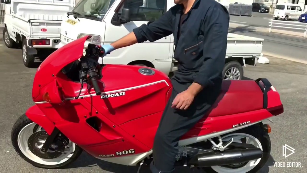DUCATI 906パソ 低走行車 エンジン始動動画 サウンド 激レア希少車
