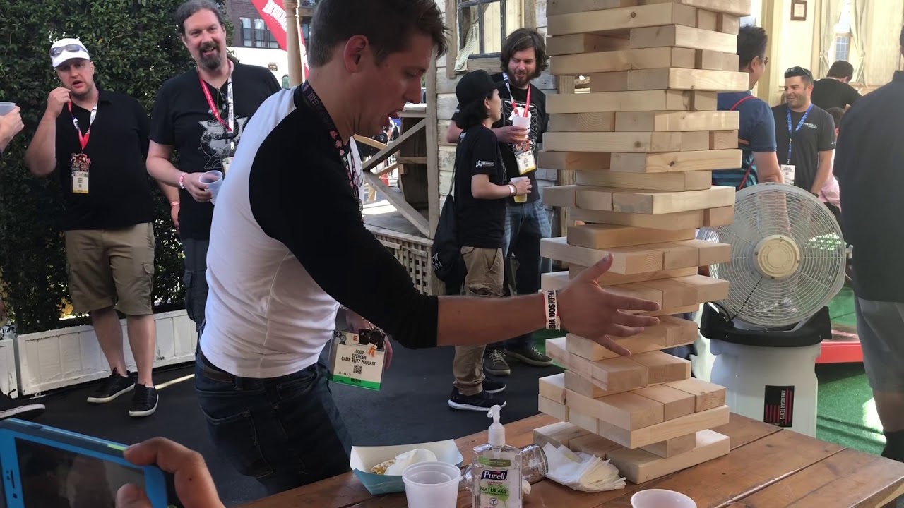 Giant Jenga Tournament Featuring MetalJesusRocks at E3 2018