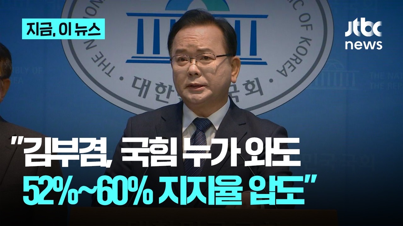 김부겸, 국힘 후보 6명과 일대일 가상대결 모두 오차범위 밖에서 압도(TBC-리얼미터)｜지금 이 뉴스