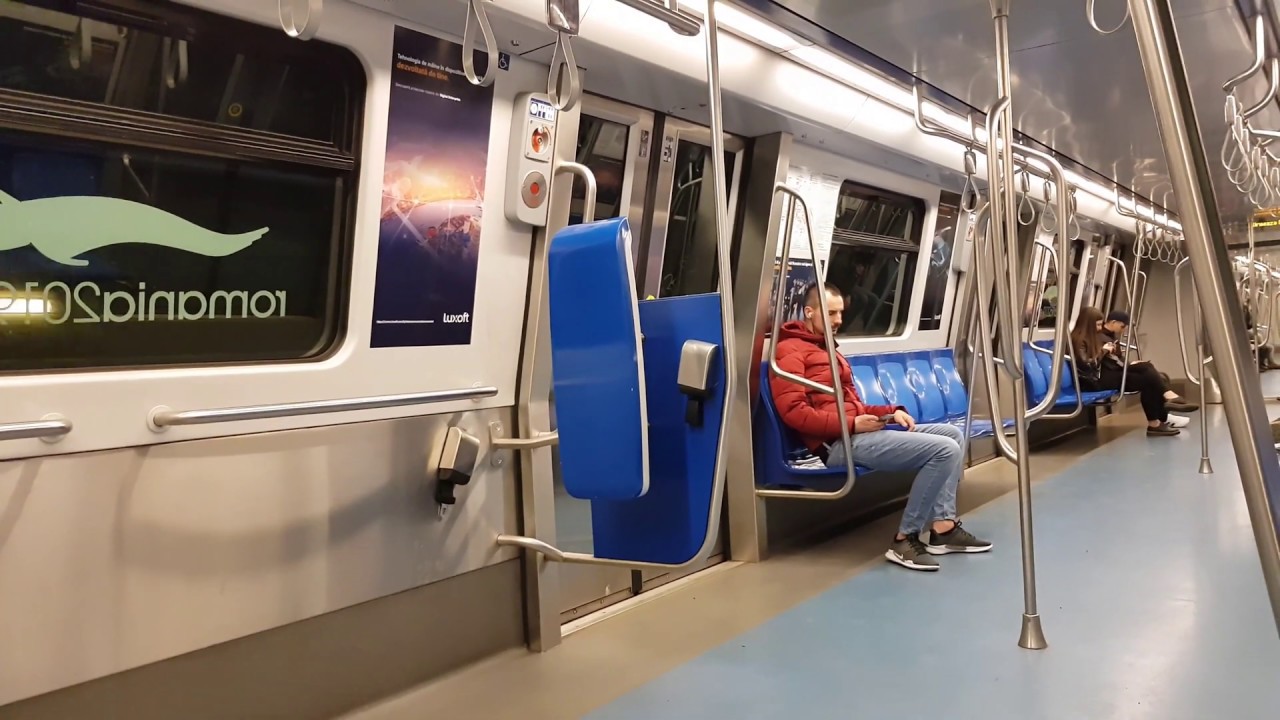 [4K]Bucharest Metro-Journey on M2(Dimitrie Leonida-Piața Unirii 2 stations)+trains at Aviatorilor