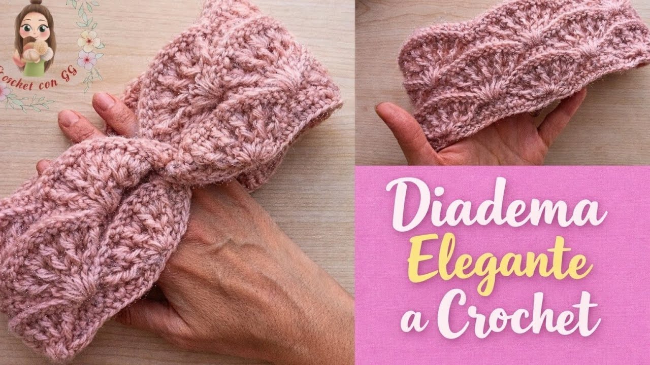 Diadema Elegante a Crochet | Patrón Fácil y Rápido Paso a Paso