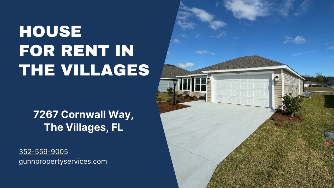 3 Bedrooms / 2 Bathrooms House for Rent in The Villages  FL |  7267 Cornwall Way