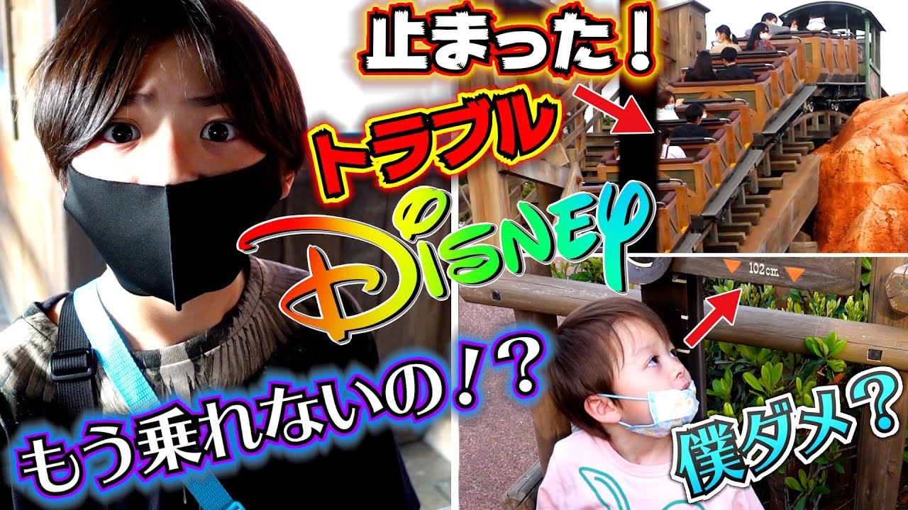 ディズニーランド まさかのトラブル発生！事故！？何で止まった！？楽しみにしてたのに…悲しすぎる…絶叫アトラクションはもう乗れないの…？