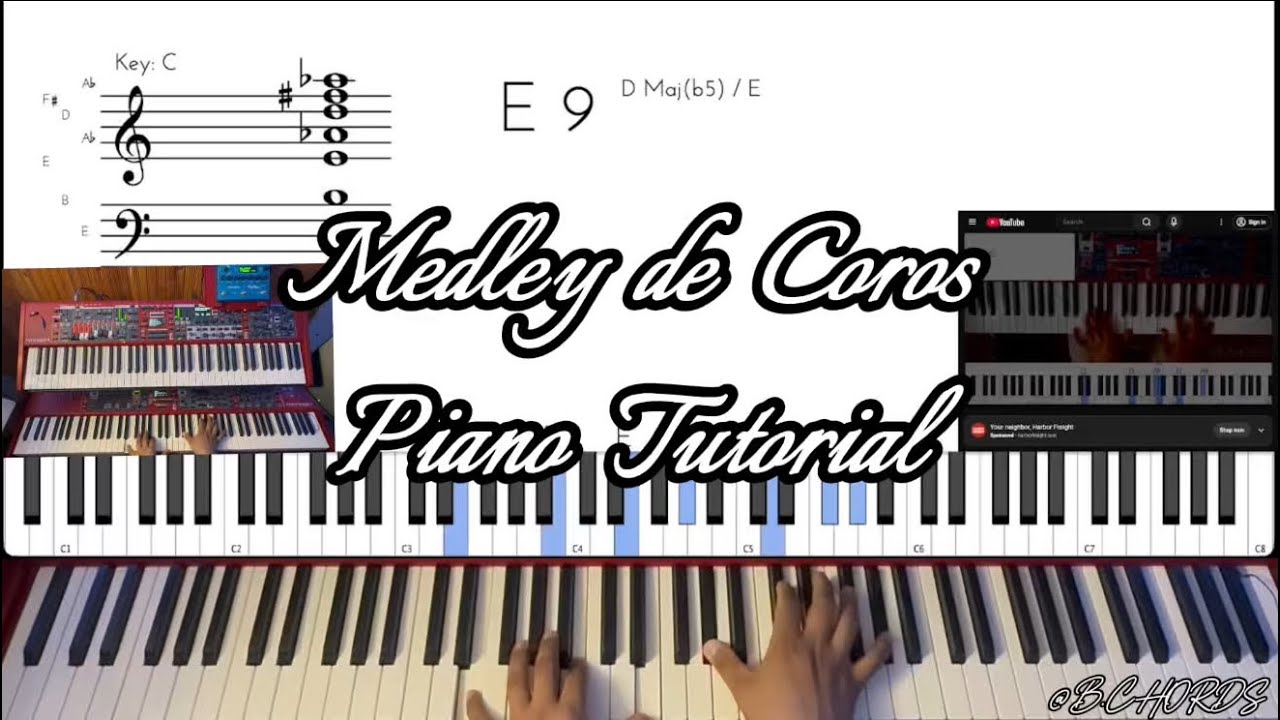 Medley de Coros Piano Tutorial 