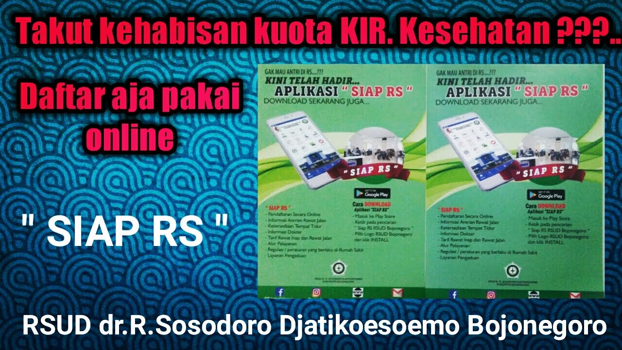 Cara mendapatkan nomor antrian online KIR KESEHATAN melalui Aplikasi 