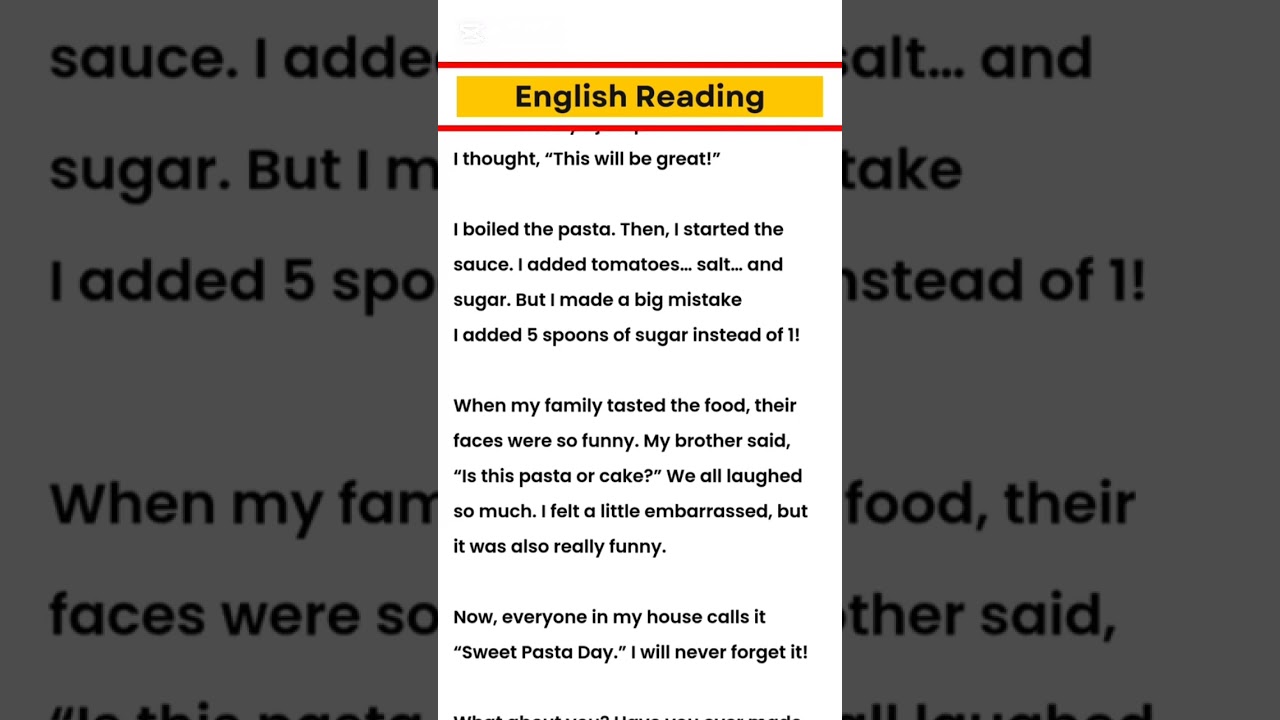 My Cooking Disaster, English Listening #speakfluentenglish #english #speakconfidentenglish