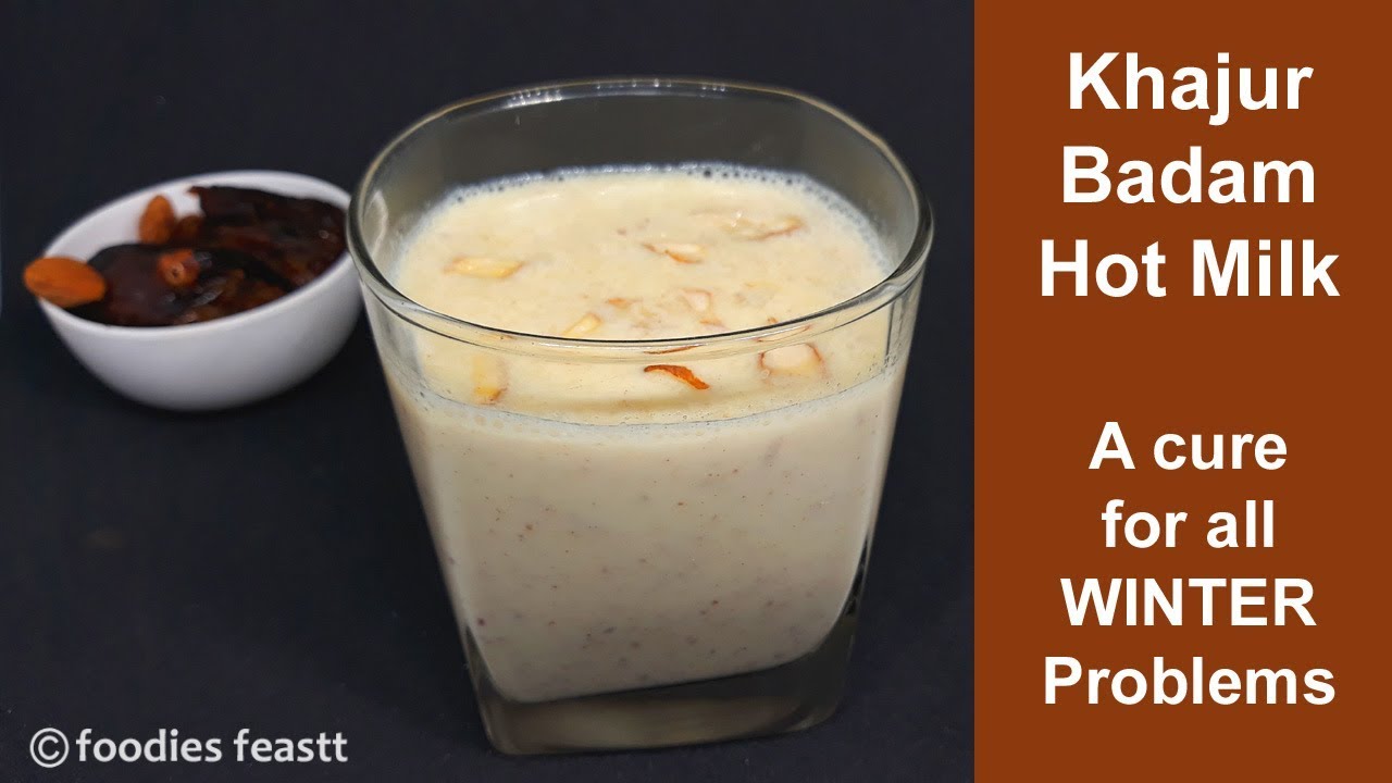 Dates and Almond Hot Milk / Khajur Badam Dudh / A Healthy Winter Drink