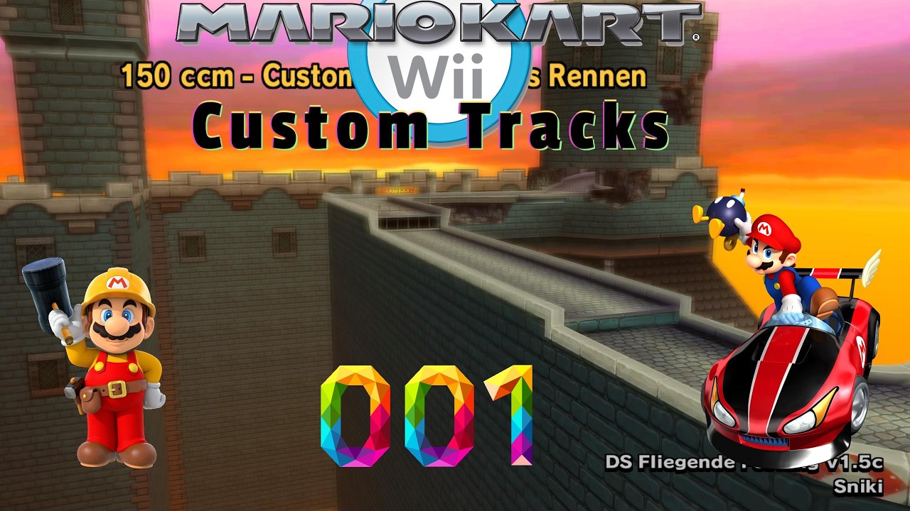 Let´s Play Mario Kart Wii Custom Tracks (001)🔧🏁 Mario Maker-Cup mit Mario