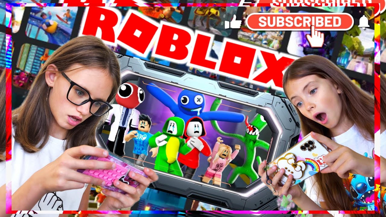Fugim de monștri! 😱 Rainbow Friends în Roblox 💜🌈😱 Aventură și sperieturi în Roblox cu Andreea! 😂💗💗