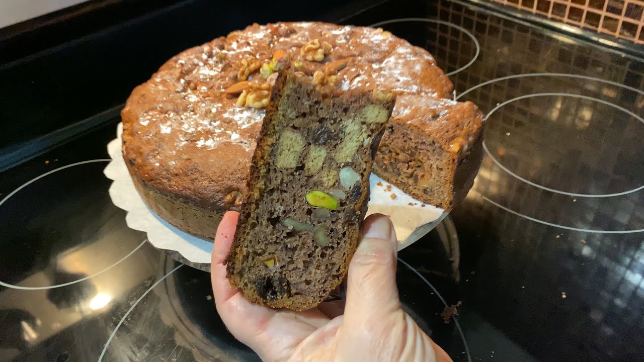 Nutty Cake with Almonds, Walnuts, Pistachios & Raisins  -- Cooking Gizmos