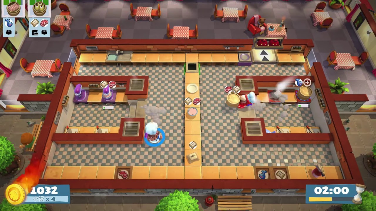 Overcooked 2  【World Record】Story Kevin1  2 players   Score 2320