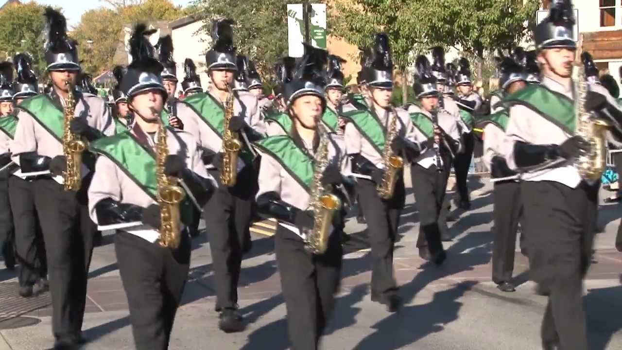 Plainfield IL Homecoming parade 2012 North Central East South high school band Illinois middle