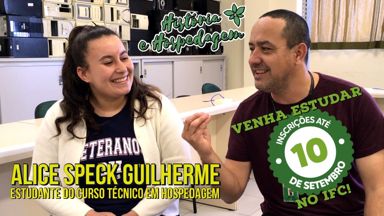 Hist&oacute;ria e Hospedagem - Estudante Alice - ESTUDE NO IFC!