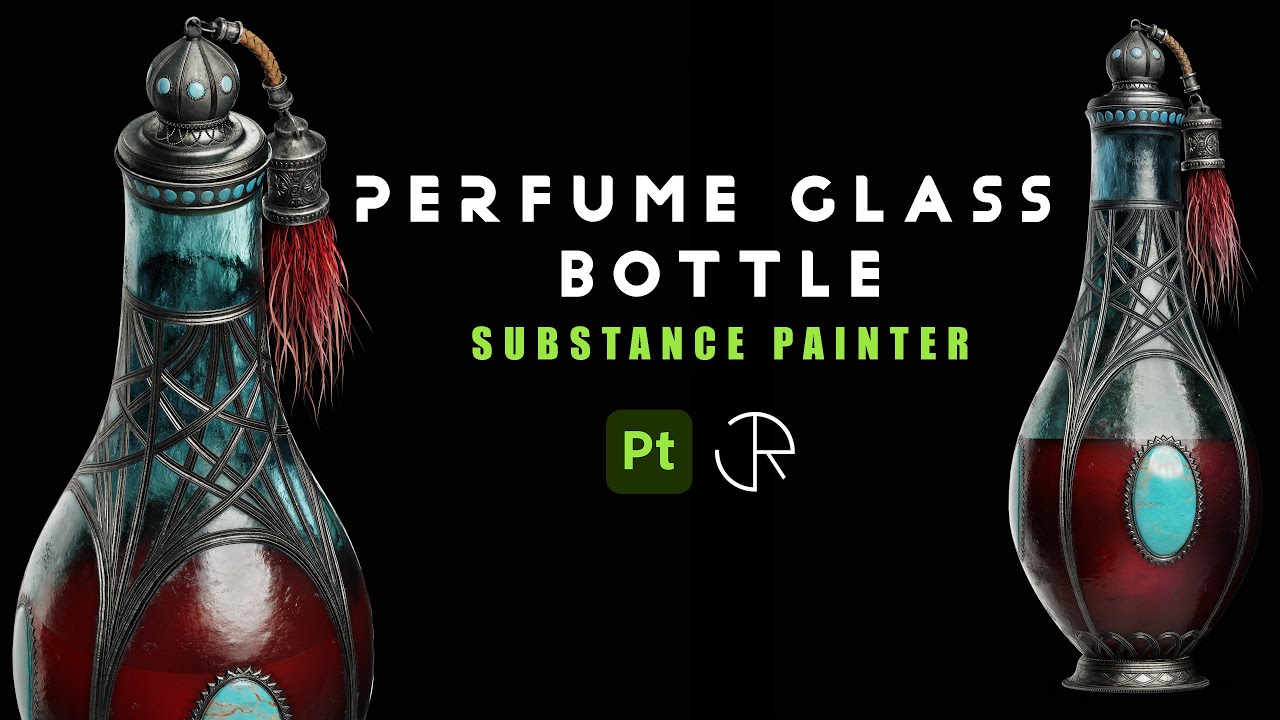 Texturing and rendering a glass perfume bottle in substance painter and marmoset toolbag