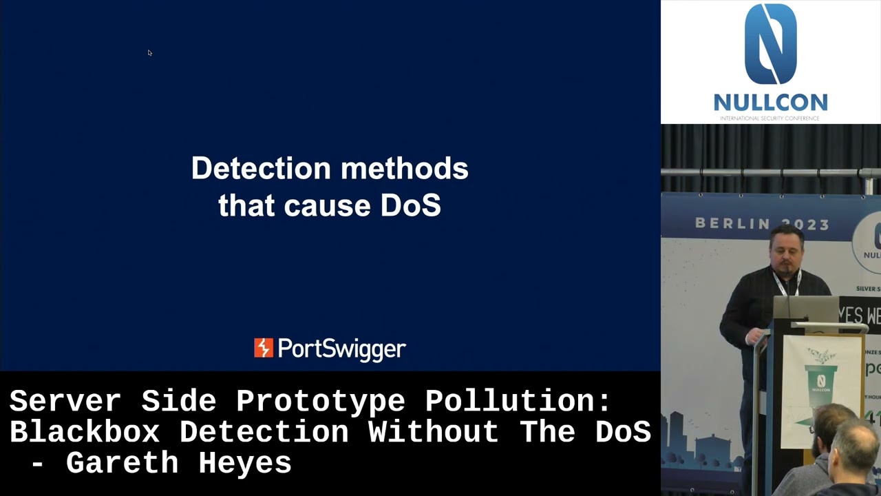 Nullcon Berlin 2023 | Server Side Prototype Pollution: Blackbox Detection Without The DoS by Gareth